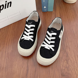 Korean style new womens casual sports shoes breathable and comfortable canvas rubber shoes