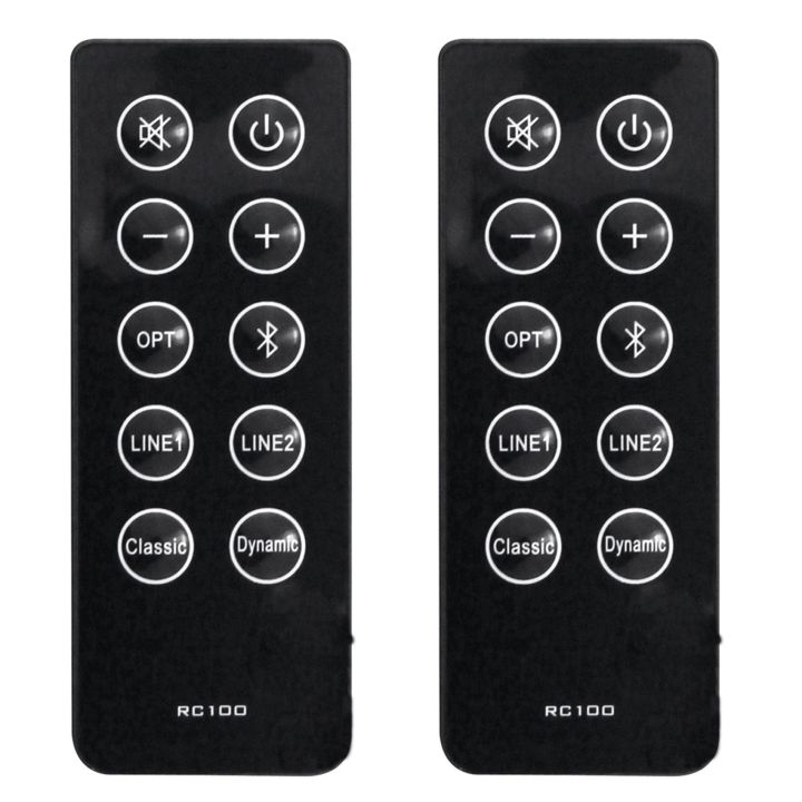 Brightsign Rc1002 Remote Control 2X Replace RC10D RC100 Remote Control for R2000DB Soundbar Powered ...