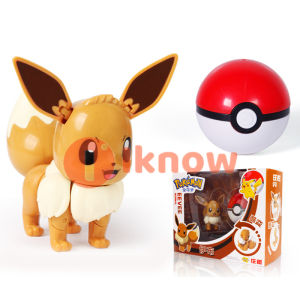 Official Pokemon Transform Figure Toy with Pokeball Movable Joint Pocket Monster Action Figures for Kids