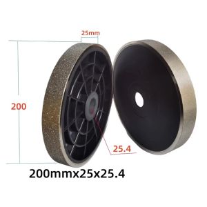 Hanson8 Diamond Grinding Wheel 8 Inch 200mm Diameter 25mm Thickness 25.4mm Hole Electroplated Alloy Plastic Parallel Jade Polishing 3M8Q4