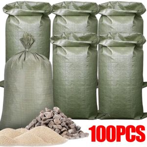100Pcs Load Bearing Woven Bags / Express Transport Packaging Bag / Flood Control Sand Bags / Feed Hardware Construction Garbage Cement Plastic Bags
