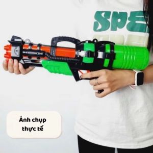 Súng bắn nước đồ chơi 800ml nước 6 nòng 1 tia - Đồ chơi súng nước áp lực bắn xa đồ chơi hồ bơi đi biển