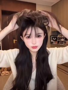 10*9-25cm Insta-Worthy 100% Real Human Hair Boost Volume of Hair Seamless Natural Black and Mocha Brown Topper Cover Thin or White Hair Light Breathable Base for Confidence For Women