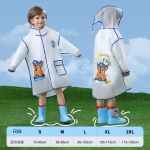 Chân Tuần Tra Trẻ Em Áo mưa trẻ em Phù Hợp Với Cho Cô Gái Chàng Trai Không Thấm Nước Trùm Mũ Trùm Áo Mưa Phim Hoạt Hình Với Túi Ngăn dải phản quang Dễ Thương Áo mưa trẻ em áo mưa Phù Hợp Cho Cặp học sinh