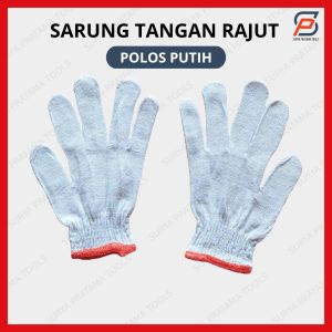 SARUNG TANGAN RAJUT KATUN TEBAL BENANG PELINDUNG TUKANG BANGUNAN KEBUN KERJA PERKAKAS PERLENGKAPAN