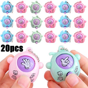 20Pcs Random Mini Finger-guessing Game Keychain Rock Paper Scissors Toy Toy Round Egg Key Chain Pendant Fun Guessing Egg Keychain Pendant Kids Game Toy Keychain