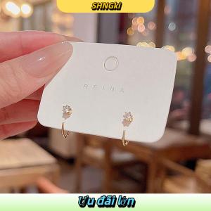 SHNGki 1 Cặp Pha Lê Stud Bông Tai Cho Phụ Nữ Hàn Quốc Đồ Trang Sức Thời Trang Bên Cô Gái Bông Tai Thanh Lịch Phụ Kiện