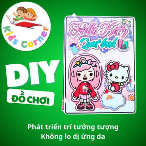Ngôi nhà búp bê thủ công Toca Boca Hello Kitty Đồ chơi kích thích sáng tạo cho bé