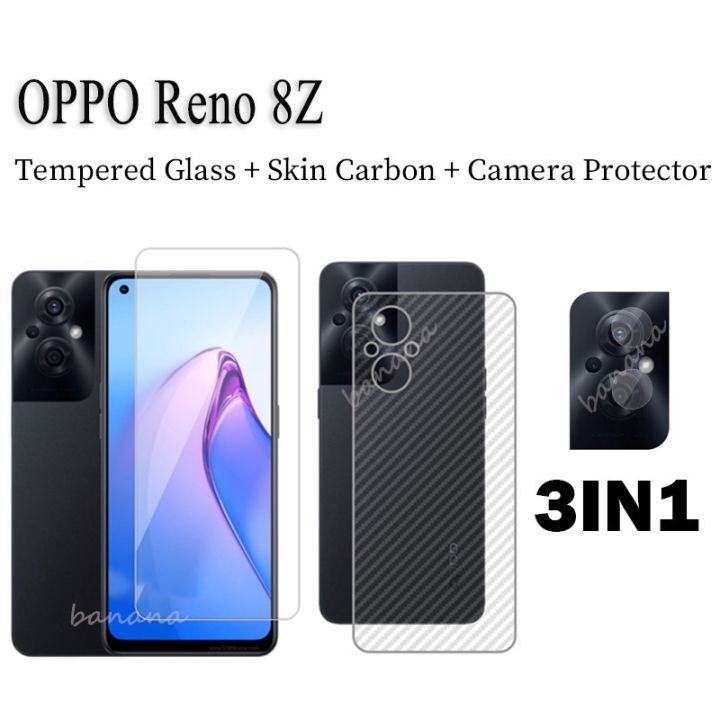 Carinacoco Case For Oppo Reno 8 5G, With Slide Camera Cover And Tempered Glass Screen Protector(3 Packs), Anti-Scratch And Shockproof Rugged Hard Armour Cover With Rotating Finger Ring Stand, Green