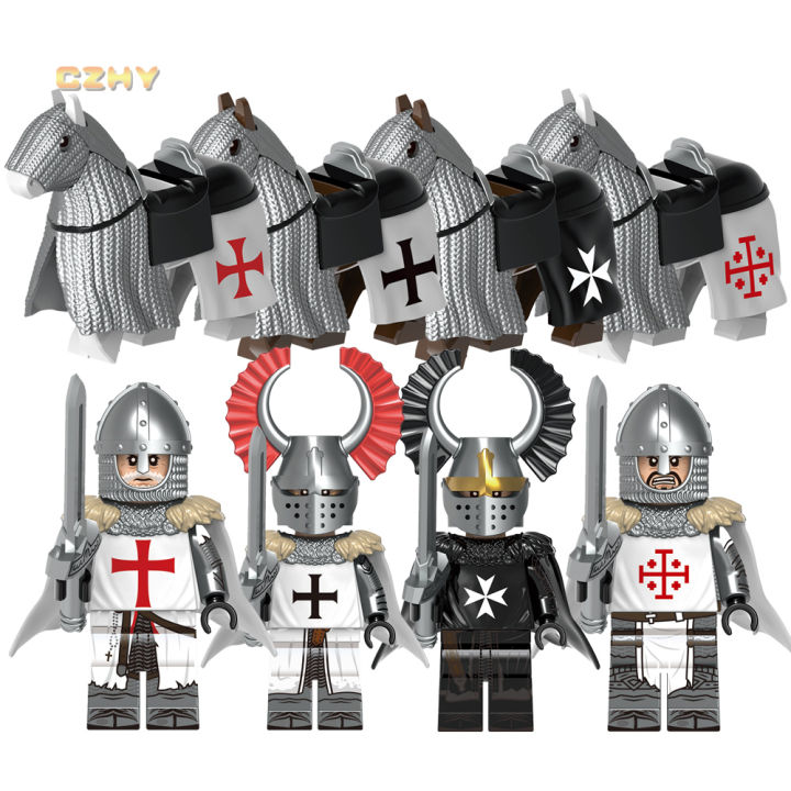 Teutonic Knights Hospitaller Templar War Horse Medieval Soldiers Mini ...