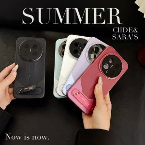 For Huawei Honor Magic 8 Pro Case Luxury Hard PU With Stand bracket Protective Back Cover Case For Magic 8 7 6 Pro Phone Shell