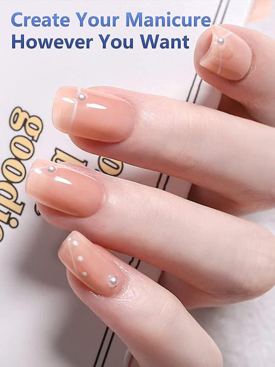 Full Cover Clear Almond Nail Tips Standard Soft Gel Acrylic Nails