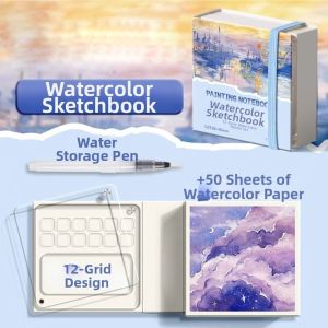 MACRAMEX with Paint Palette Tearable Painting Book Grid Paint Box Travel Watercolor Palette Watercolor Paint Book Notebook Trendy Watercolor Palette Paint Palette Notebook
