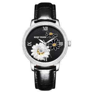 (OFFICIAL 3 Yrs WARRANTY) Reef TigerReef Tiger/RT Top Brand Luxury Women Watch Rose Gold Automatic Watch Clock Relogio Feminino Fashion Watch Reloje Mujer RGA1585