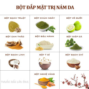 Bột dưỡng da mờ thâm (Bột hữu cơ mask tự nhiên giảm thâm nám chống lão hóa cấp ẩm)