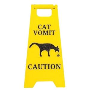 Funny Cats Warning Sign Dogs Vomit Sign For Pet Shops Veterinarian Offices Homes Pet Safety Sign Waterproof Cats Sign