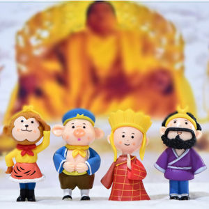 DIGREPAIR เครื่องประดับงานฝีมือเรซินของตกแต่งการ์ตูนตุ๊กตาทำมือ Monkey King ของตกแต่งบ้าน Journey to the West