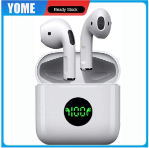 YOME Brand new Mini Pro 4 TWS wireless headset Bluetooth 5.0 sports earbud headset with microphone touch bass stereo headset music Mini Flashlight