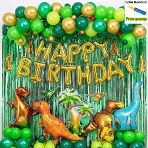 【ReadyStock】113Pcs Dinosaur Theme Birthday Party Set Dinosaur Jungle Safari Theme Party Dinosaur Theme Birthday Party Set