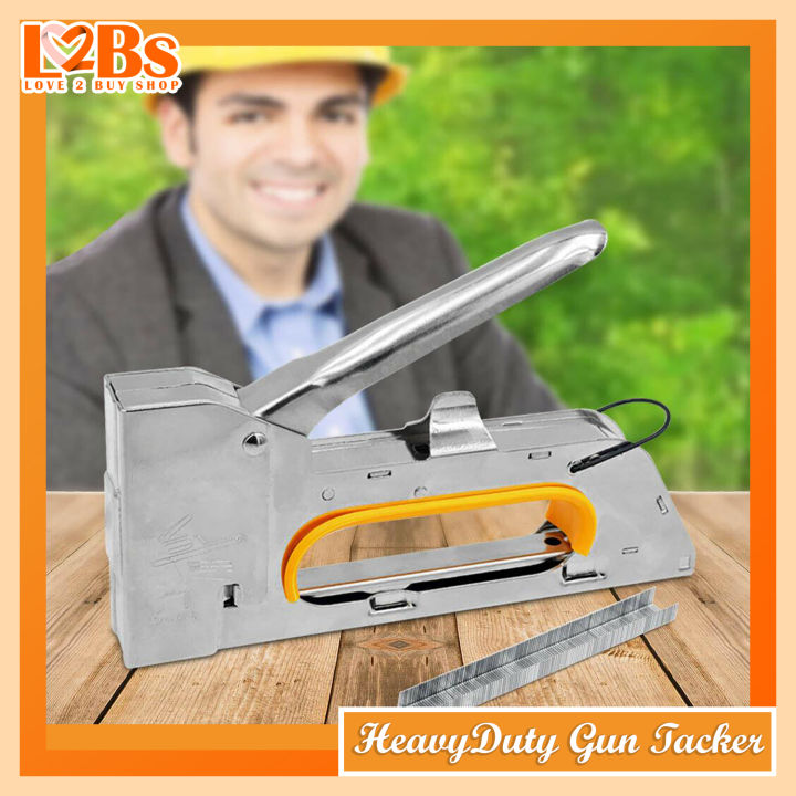 HEAVY DUTY TACKER Staple Gun Upholstery Stapler Fabric Wood Craft