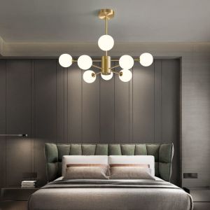 [LOCAL DELIVERY] 3 Color Nordic Led Chandelier Ceiling Light Bedroom Living Room Chandelier Light with free blubs