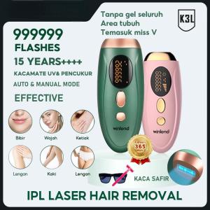 Winland IPL laser Hair Removal Permanent Perontok IPL laser Penghilang Bulu Sakit 999999 Flash