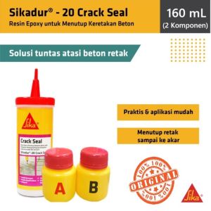 sikadur 20 crack seal 160ml sika Memperbaiki kebocoran pada nat lantai keramik Pengisi dan perekat retakan