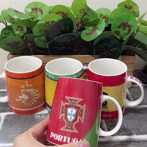 LZD  Paris Chelsea Liverpool Ceramic Cup Brazil Argentina Portugal Qatar Football Cup Mug