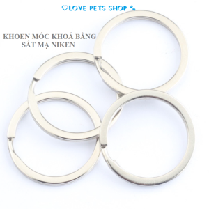 Khoen móc khoá tròn khoen móc dẹp phụ kiện bằng 2 vòng đôi (mẫu mới) - Love Pets Shop