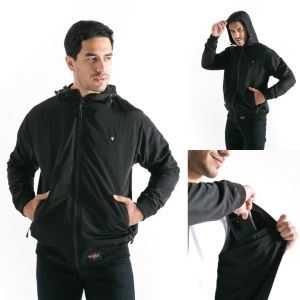 Jaket Pria Waterproof Anti Air Rebel ID Jacket Mentel Risleting Hangat Berkupluk
