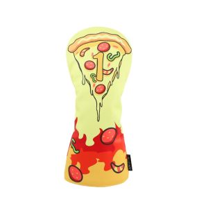 RGFV Da PU Bọc đầu gậy golf Mềm mại và bền bỉ Mẫu hình bánh pizza Vỏ bọc đầu bằng gỗ Phụ nữ Cô gái Kawaii Người bảo vệ câu lạc bộ golf Fairway dành cho người lái xe