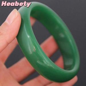 Heabety Real Jadeite Natural Ice Green Jade Bangle Luxury Bracelet For Women Gifts Girlfriend