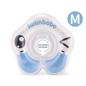 SERAPHYXO Transparent Baby Swim Collar with Bells Thickening Cartoon Petal-shaped Baby Bath Collar Swimming Ring Water Toys Inflatable Neck Band for Newborn Babies Swimming Pool