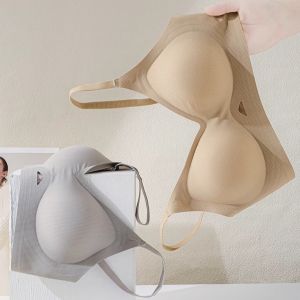 SBX346 Chống sốc Áo ngực không dây khoét sâu Chống chảy xệ Vừa vặn Đồ lót nâng đỡ Màu sắc đồng nhất Bộ ngực tập hợp Áo ngực không đường may Cô gái Phụ nữ