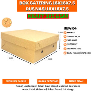 Dus Nasi18x18 Laminasi Kraft 325 gsm (ISI 25 PCS--BB4K4)