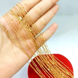 Kalung Perak Asli Silver 925 Lapis Emas Asli Rantai Nori Jedar - Perhiasan Perak Murni