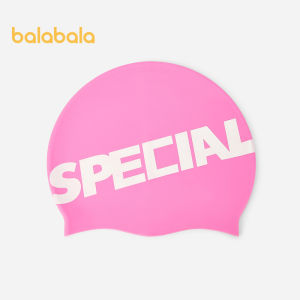 Balabala trẻ em mũ bơi nam nữ không thấm nước bảo vệ tai bơi silicon mềm mũ bơi thoải mái màu sắc tương phản thời trang