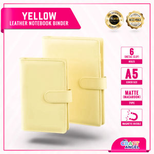 Macaron PU Leather Notebook Binder Cover – A5 with Magnetic Buckle | Refillable DIY Planner for School Office & Home