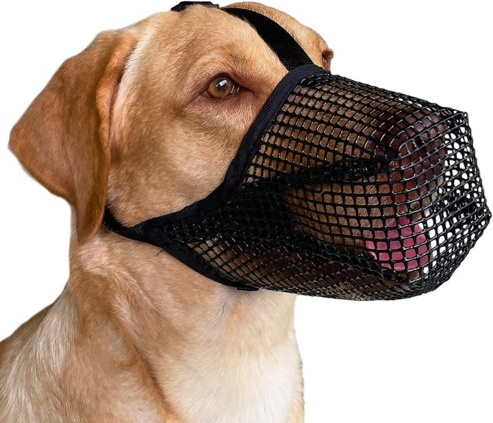 Dog Muzzle, Soft Mesh Dog Mouth Cover with Adjustable Strap for