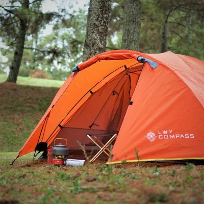 Tenda Camping LWY Compass Frame Fiber Double Layer Kapasitas 4 5 Orang