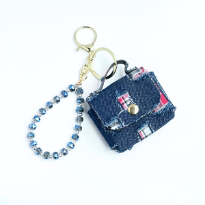 New Creative Bag Keychain Denim Pendant Earphone bag Jewellery