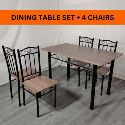 Vedourstyle Dining Set 1+6 Dining Table Dining Chair Set Modern Stylish Cafe Set Meja Makan MejaKafe