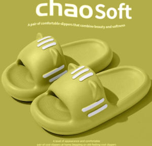 Aqrau 【50%OFF🔥🔥🔥】 EVA💧รองเท้าแตะผู้หญิง สไตล์น้องแมว งานนูน 3D รองเท้าแตะน่ารัก ยางนิ่ม สีมินิมอล X009