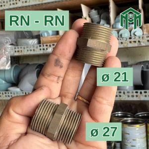 Nối răng TRONG - răng NGOÀI bằng đồng cả rá đồng kích thước răng 21 và 27 dùng cho ngành nước