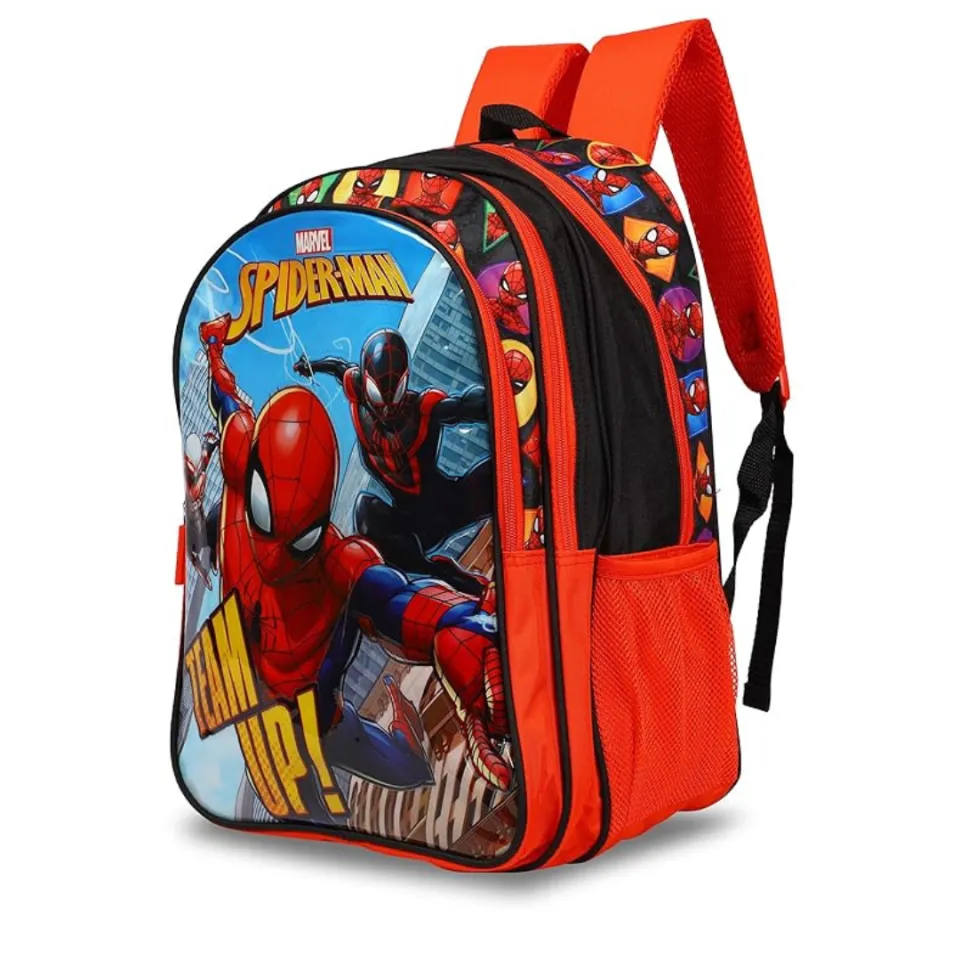 Spiderman Backpack 4 Compartment School Bags for Kids Durable