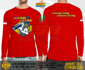 Kaos Lengan Panjang TEKNISI LISTRIK PANTANG PULANG SEBELUM TERANG Bisa Custom - HSHCloth