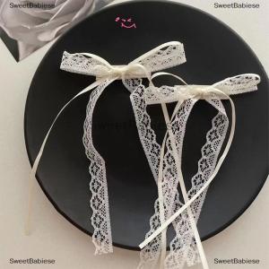 [COD] SweetBabiese Sweet Long Hairpins French Lolita Lace Ribbon Tassel Bowknot Hair Clip For Women Girl Party Barrettes Headwear Accessories