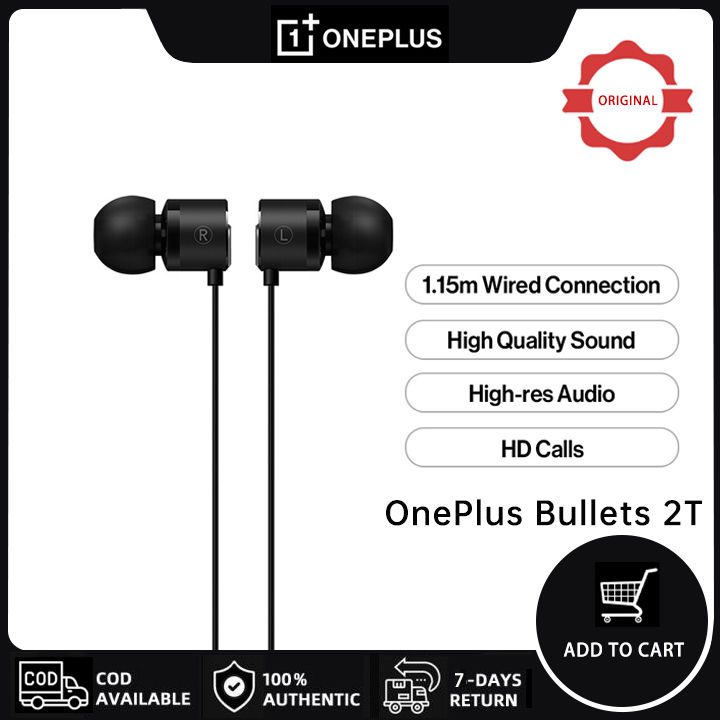 OnePlus Bullets 2T Earphones Type-C In-Ear Headset With Remote Mic  Wired Compatible for Oneplus Pro T Mobile Phone Lazada PH