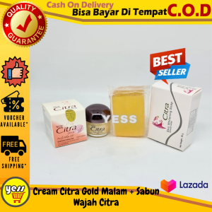 YESS - Cream Citra Gold Malam + Sabun Wajah Citra Citra Gold Cream Paket Krim Wajah Citra Gold COD