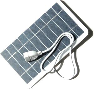 2W 5V Small Solar Panel with USB DIY Monocrystalline Silicon Solar Cell Waterproof Camping Portable Power Solar Panel for Power Bank Mobile Phone